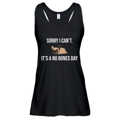 Sorry I Can't Today It's A No Bones Day Cute Pug Ladies Essential Flowy Tank