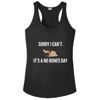 Sorry I Can't Today It's A No Bones Day Cute Pug Ladies PosiCharge Competitor Racerback Tank