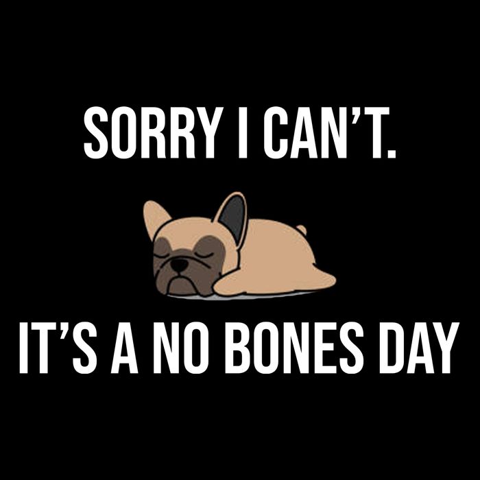 Sorry I Can't Today It's A No Bones Day Cute Pug Mousepad