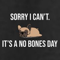Sorry I Can't Today It's A No Bones Day Cute Pug 25L Jumbo Tote