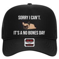 Sorry I Can't Today It's A No Bones Day Cute Pug Hat