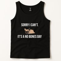 Sorry I Can't Today It's A No Bones Day Cute Pug Tank Top