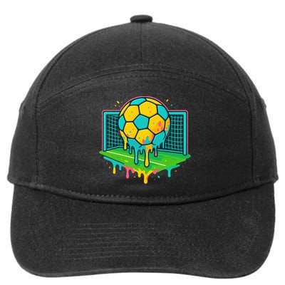 Soccer Ice Cream Drip 7-Panel Snapback Hat