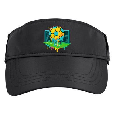 Soccer Ice Cream Drip Adult Drive Performance Visor