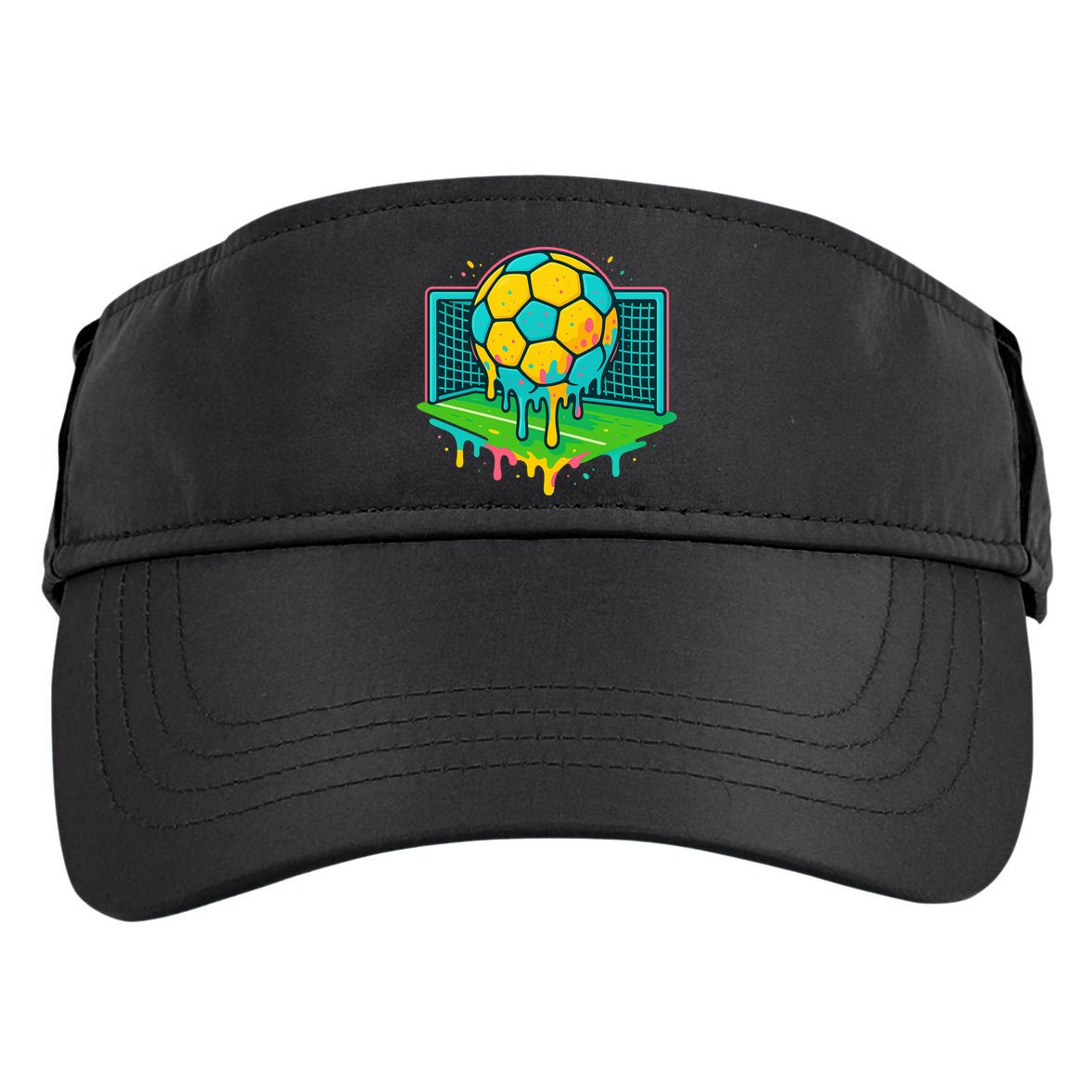 Soccer Ice Cream Drip Adult Drive Performance Visor