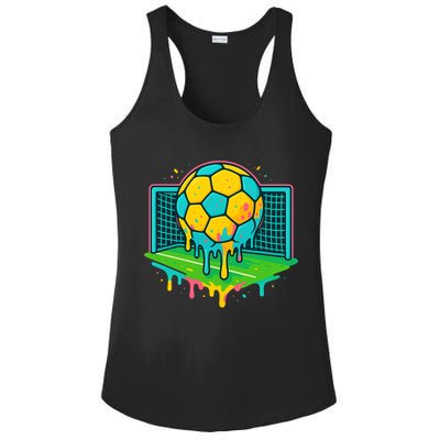 Soccer Ice Cream Drip Ladies PosiCharge Competitor Racerback Tank