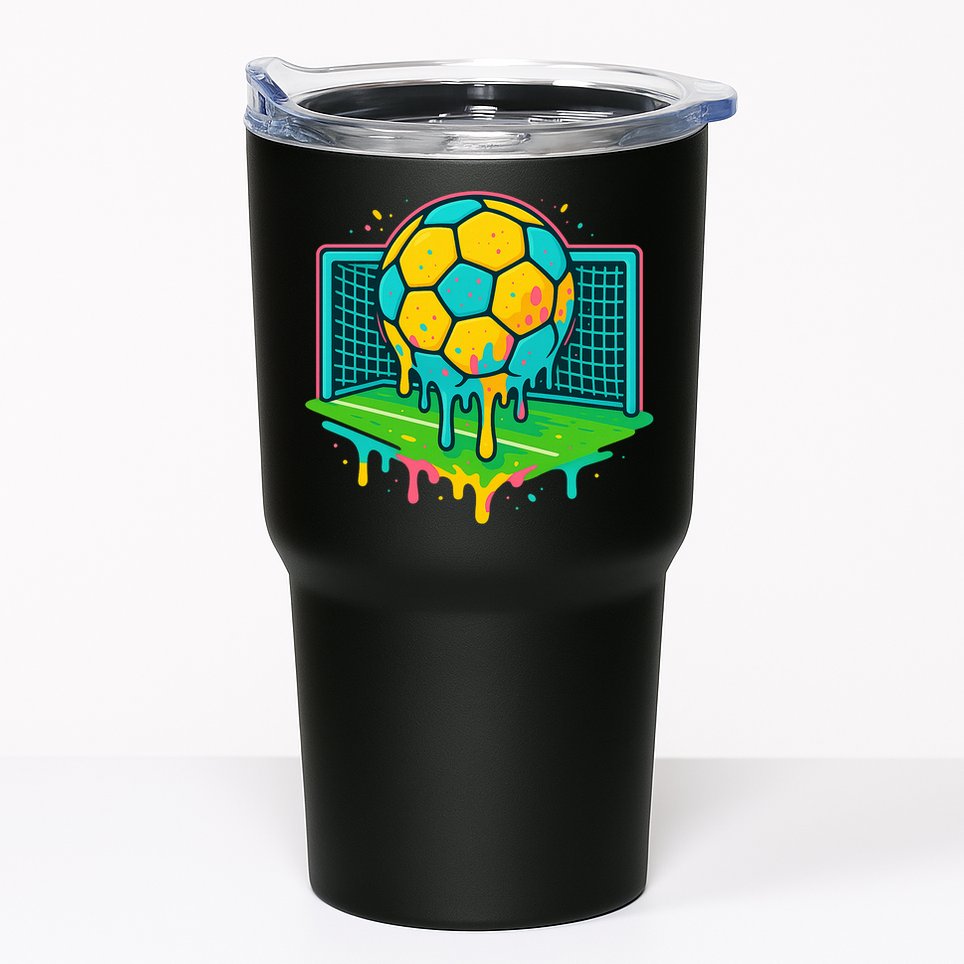 Soccer Ice Cream Drip Tumbler