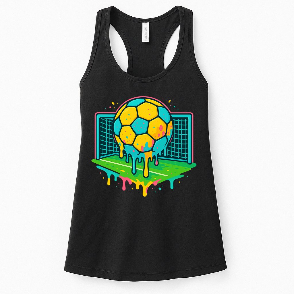 Soccer Ice Cream Drip Womens Tank Top