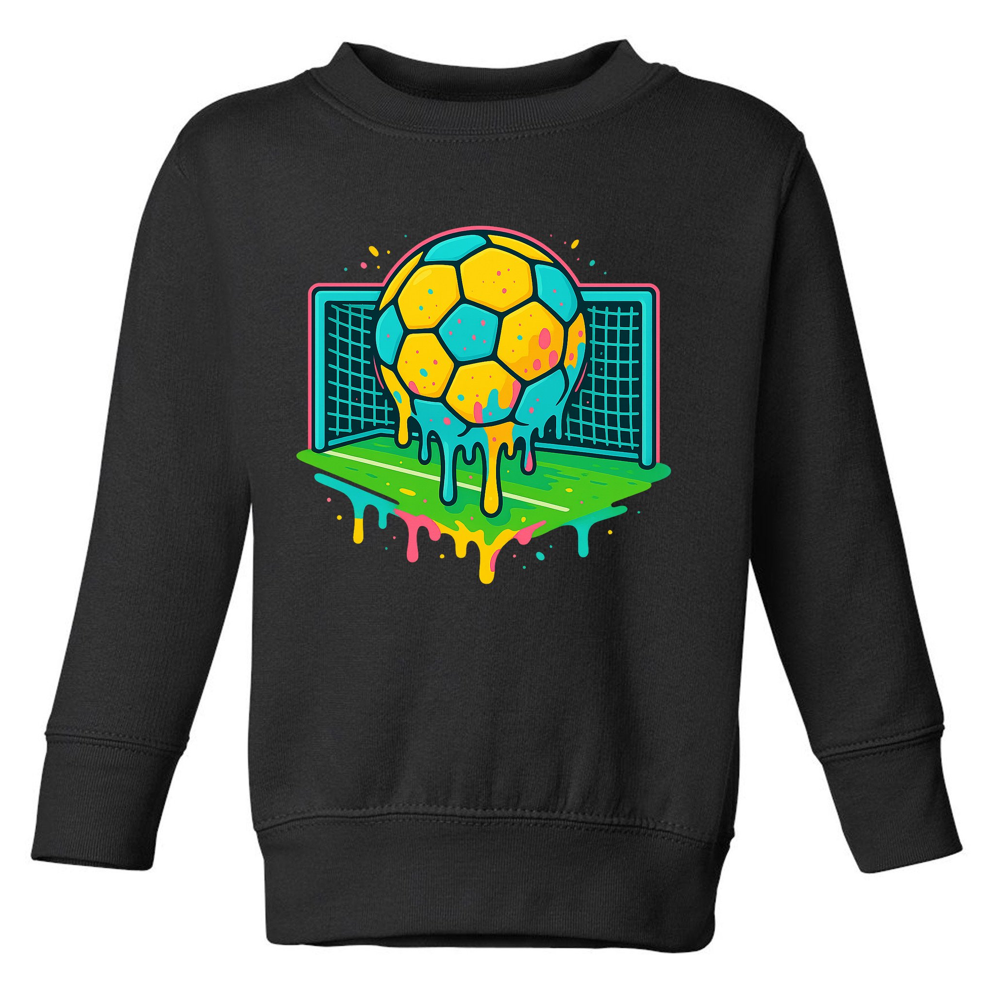 Soccer Ice Cream Drip Toddler Sweatshirt