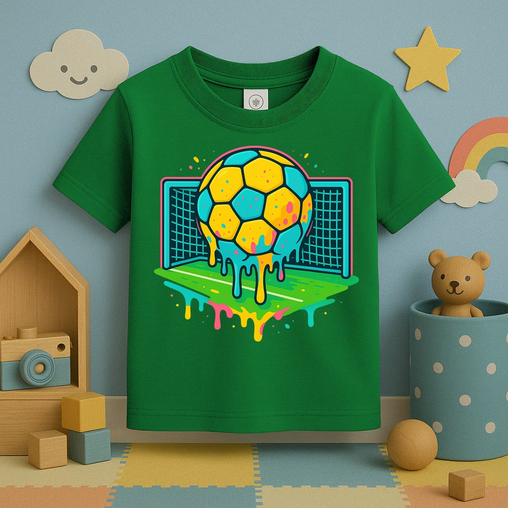 Soccer Ice Cream Drip Toddler T-Shirt