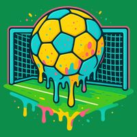 Soccer Ice Cream Drip Toddler T-Shirt