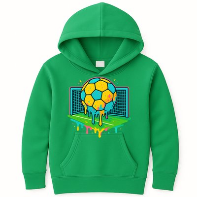 Soccer Ice Cream Drip Kids Hoodie