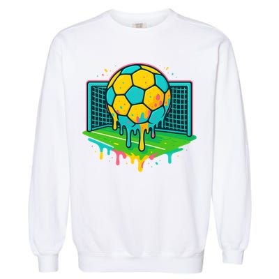Soccer Ice Cream Drip Garment-Dyed Sweatshirt