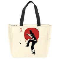 Sumi Ink Crane Kick Zip Tote Bag