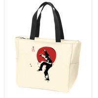 Sumi Ink Crane Kick Zip Tote Bag