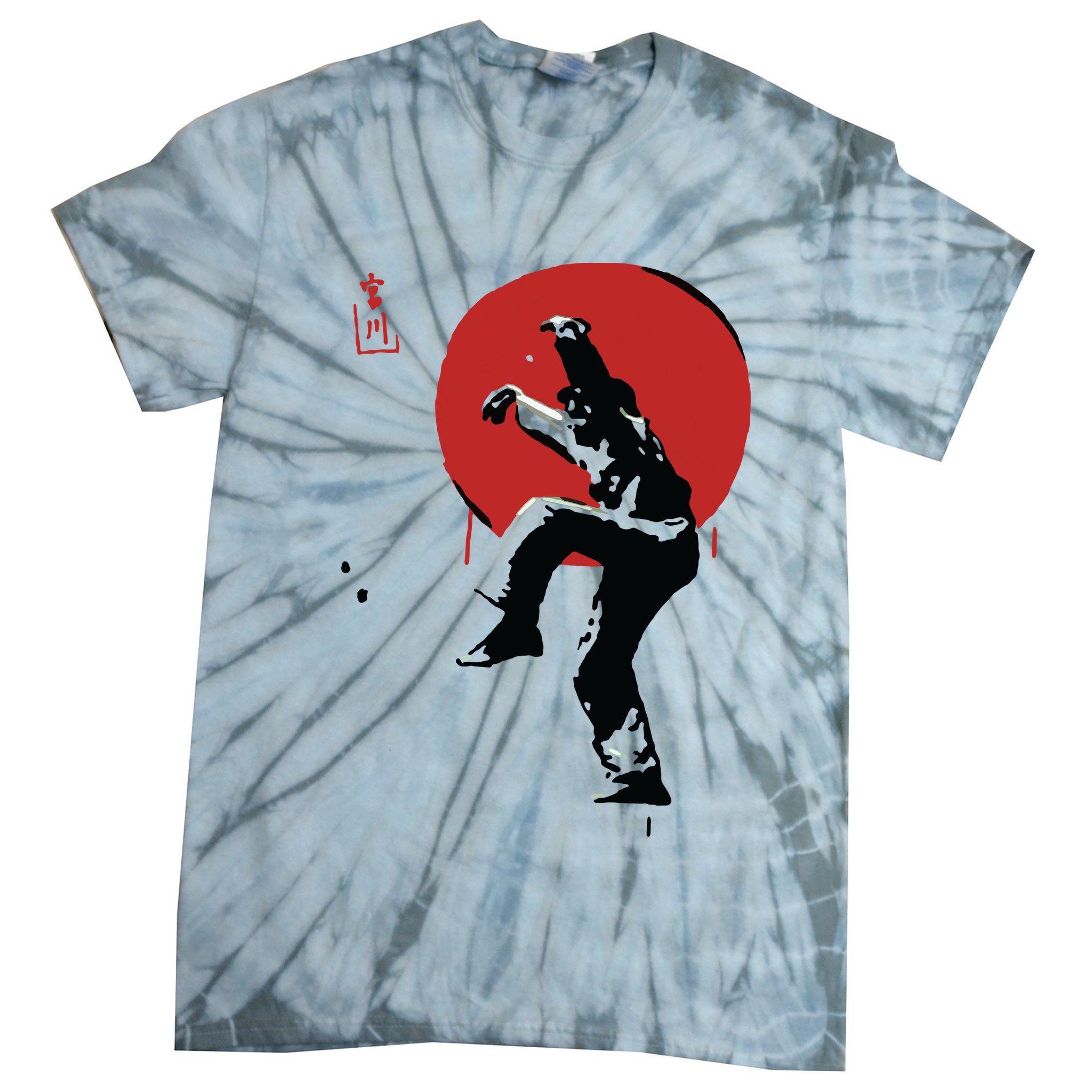 Sumi Ink Crane Kick Tie-Dye T-Shirt