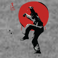 Sumi Ink Crane Kick Tall Hoodie