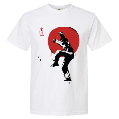 Sumi Ink Crane Kick Garment-Dyed Heavyweight T-Shirt