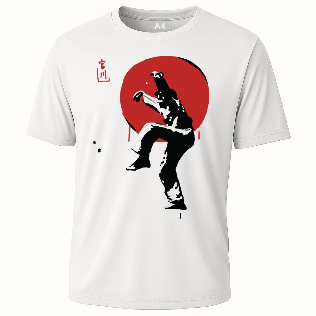 Sumi Ink Crane Kick Cooling Performance Crew T-Shirt