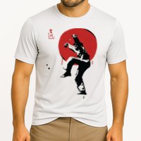 Sumi Ink Crane Kick Cooling Performance Crew T-Shirt