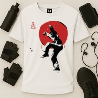 Sumi Ink Crane Kick Cooling Performance Crew T-Shirt