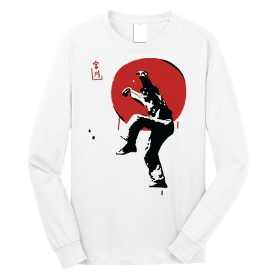 Sumi Ink Crane Kick Long Sleeve Shirt