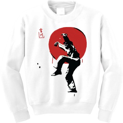 Sumi Ink Crane Kick Kids Sweatshirt