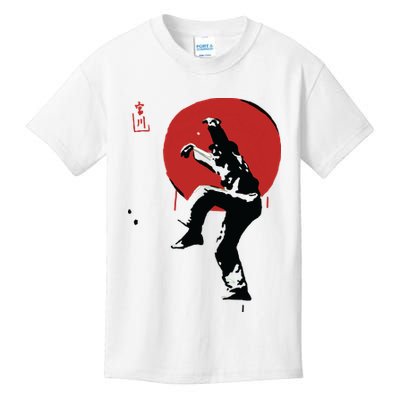 Sumi Ink Crane Kick Kids T-Shirt