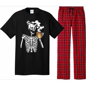 Skeleton Ing Coffee Black History Month Blm Melanin Great Gift Pajama Set