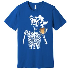 Skeleton Ing Coffee Black History Month Blm Melanin Great Gift Premium T-Shirt