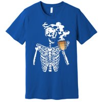 Skeleton Ing Coffee Black History Month Blm Melanin Great Gift Premium T-Shirt