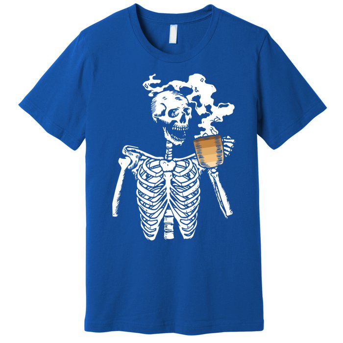 Skeleton Ing Coffee Black History Month Blm Melanin Great Gift Premium T-Shirt