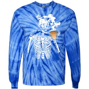 Skeleton Ing Coffee Black History Month Blm Melanin Great Gift Tie-Dye Long Sleeve Shirt