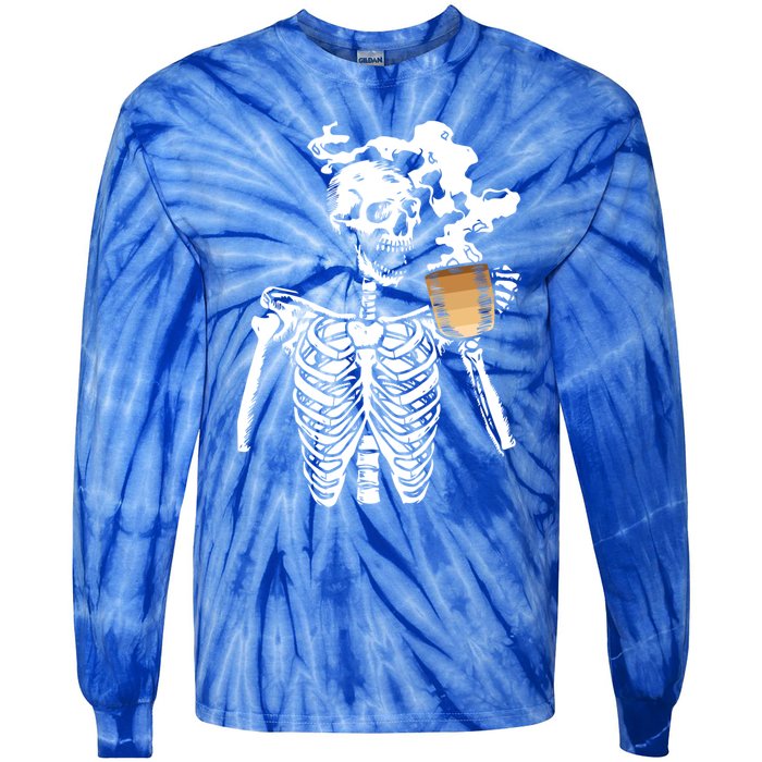 Skeleton Ing Coffee Black History Month Blm Melanin Great Gift Tie-Dye Long Sleeve Shirt