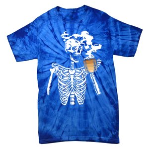 Skeleton Ing Coffee Black History Month Blm Melanin Great Gift Tie-Dye T-Shirt