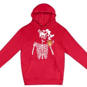 Skeleton Ing Coffee Black History Month Blm Melanin Great Gift Premium Pullover Hoodie