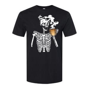 Skeleton Ing Coffee Black History Month Blm Melanin Great Gift Softstyle CVC T-Shirt