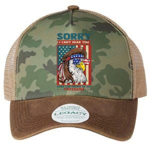 Sorry I Cant Hear You Over The Sound Of My Freedom Eagle Legacy Tie Dye Trucker Hat