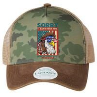 Sorry I Cant Hear You Over The Sound Of My Freedom Eagle Legacy Tie Dye Trucker Hat