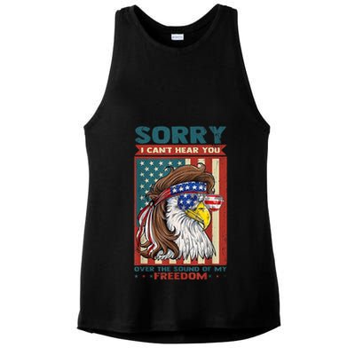 Sorry I Cant Hear You Over The Sound Of My Freedom Eagle Ladies PosiCharge Tri-Blend Wicking Tank