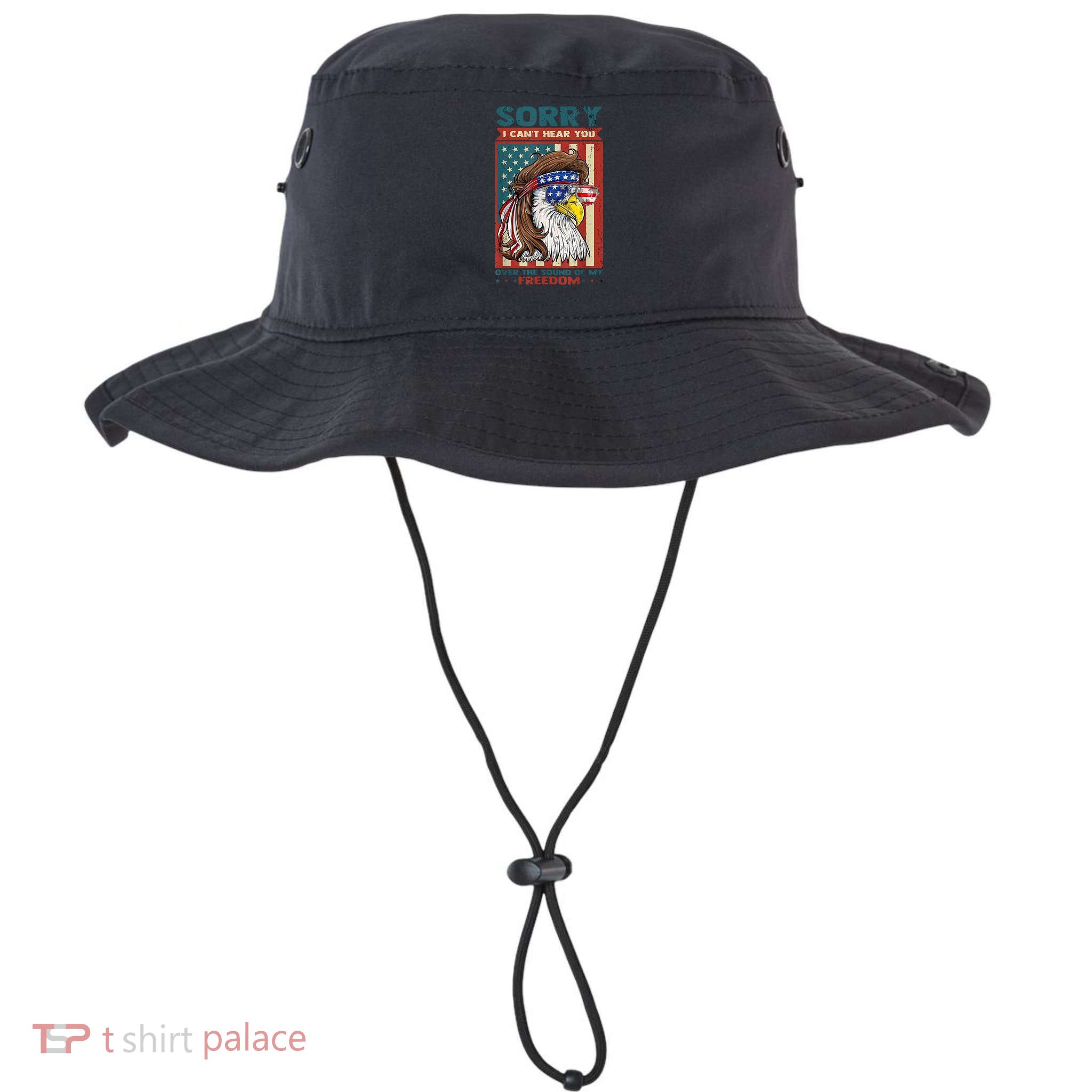 Sorry I Cant Hear You Over The Sound Of My Freedom Eagle Bucket Hat