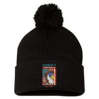 Sorry I Cant Hear You Over The Sound Of My Freedom Eagle Pom Pom 12in Knit Beanie