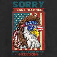Sorry I Cant Hear You Over The Sound Of My Freedom Eagle Microfiber Hand Towel