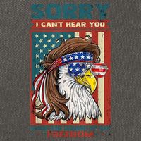 Sorry I Cant Hear You Over The Sound Of My Freedom Eagle Cotton Canvas Backpack