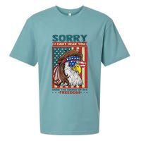 Sorry I Cant Hear You Over The Sound Of My Freedom Eagle Sueded Cloud Jersey T-Shirt