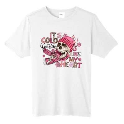 Skeleton It's Cold Outside Like My Heart Valentine's Day Tall Fusion ChromaSoft Performance T-Shirt