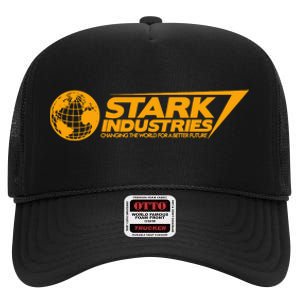 Stark Industries Changing The World For A Better Future High Crown Mesh Back Trucker Hat