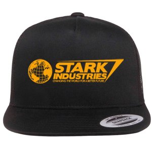 Stark Industries Changing The World For A Better Future Flat Bill Trucker Hat