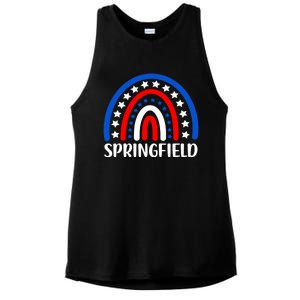 Springfield Illinois Cute Gift I Love Springfield Usa Gift Ladies PosiCharge Tri-Blend Wicking Tank