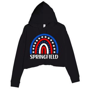 Springfield Illinois Cute Gift I Love Springfield Usa Gift Crop Fleece Hoodie